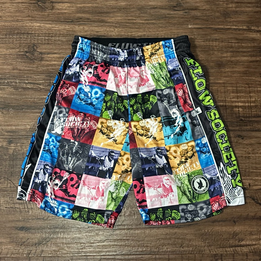 Flow Society lacrosse shorts boys L